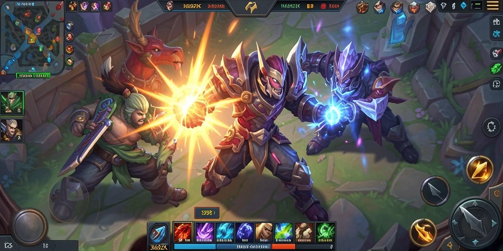 Gambaran seru gameplay MOBA di 369ZK.