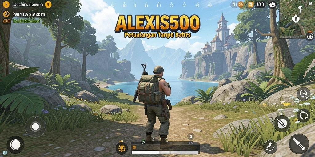 Tampilan gameplay ALEXIS500 yang mendebarkan di dunia terbuka.