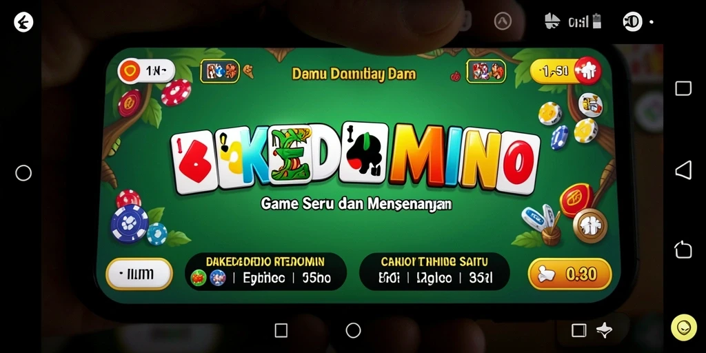 Tampilan utama gameplay BOKEDOMINO dengan domino yang menantang.