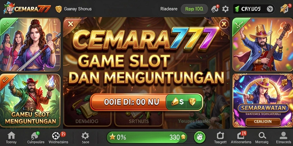 Tampilan gameplay slot CEMARA777 yang menawan dan menghibur.