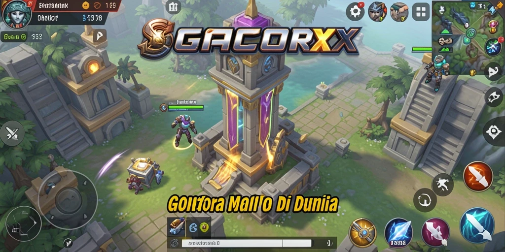Tampilan gameplay GACORX yang seru dan menantang di Tower Defense.