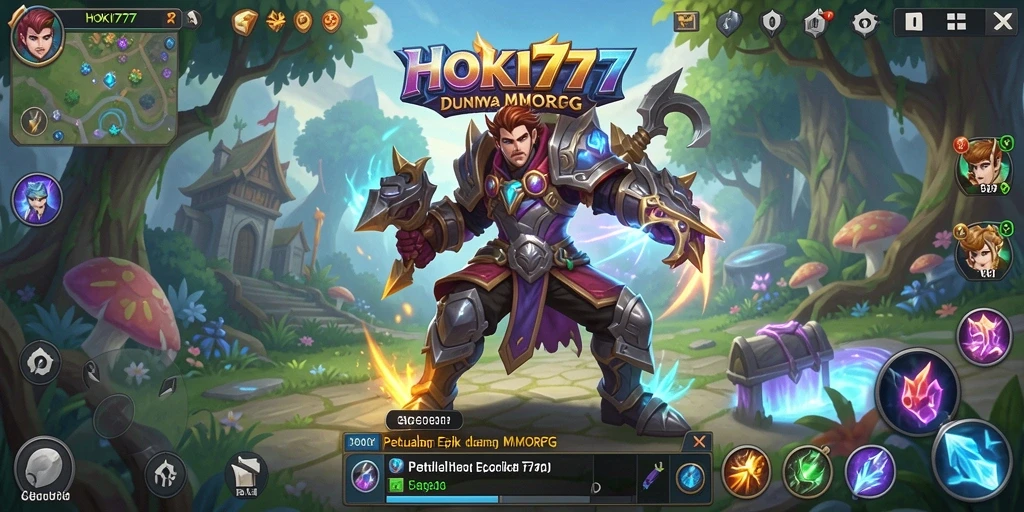 Screenshot HOKI777 menampilkan aksi petualangan seru dalam MMORPG.
