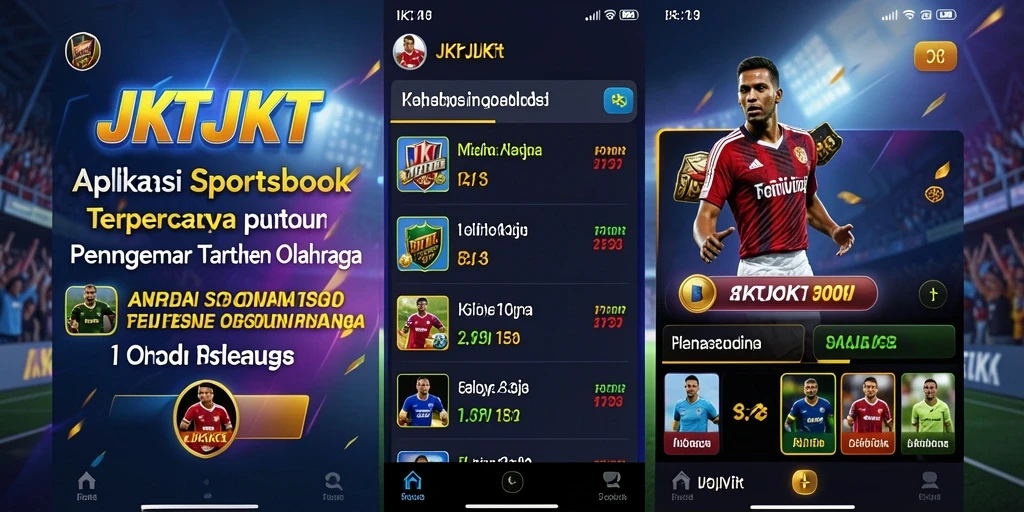Tampilan antarmuka pengguna pada aplikasi Sportsbook JKTJKT yang menarik.
