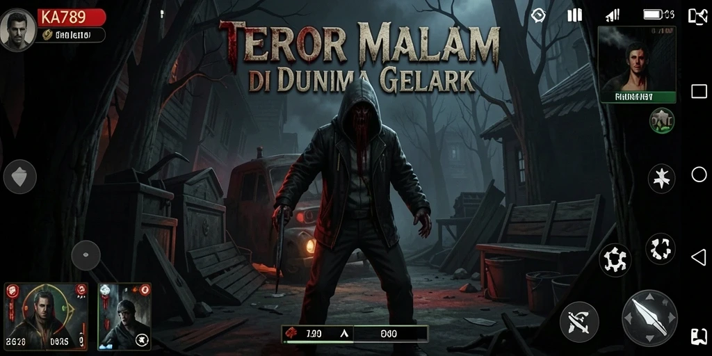 Tangkapan layar gameplay KA789 menampilkan suasana horor yang menegangkan.