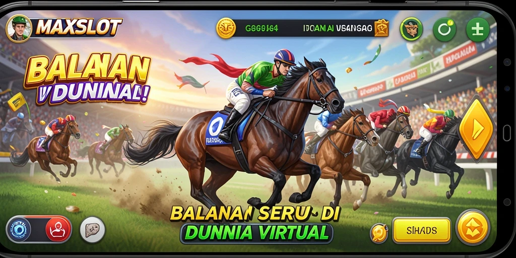 Tampilan gameplay balapan seru di MAXSLOT
