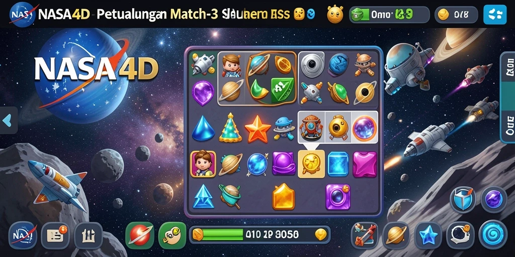 Gameplay seru dengan grafis luar angkasa yang memukau.