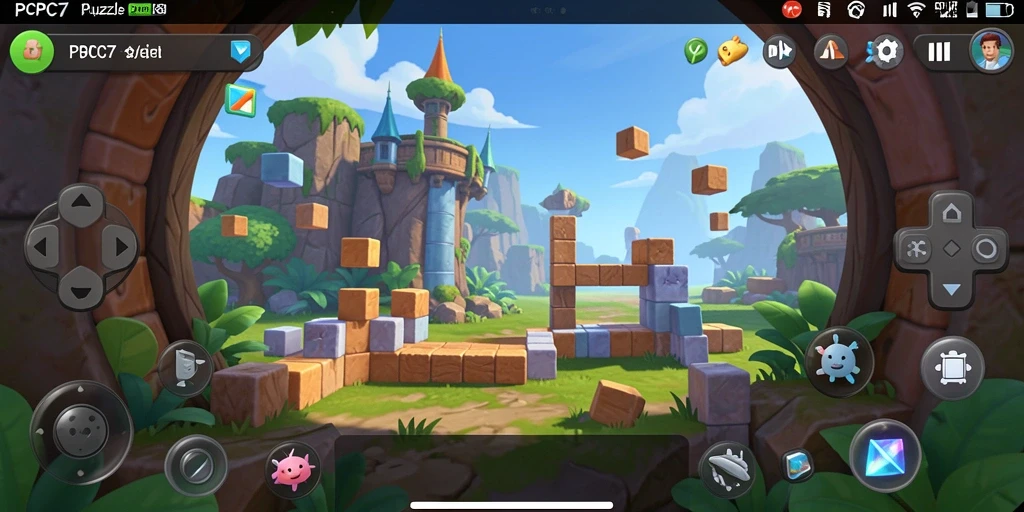 Screenshot gameplay PCPC7 yang menampilkan level puzzle menarik.