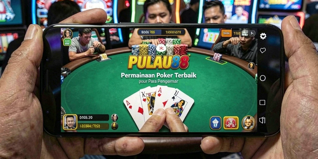 Tampilan gameplay menarik dari PULAU88 yang penuh aksi poker.