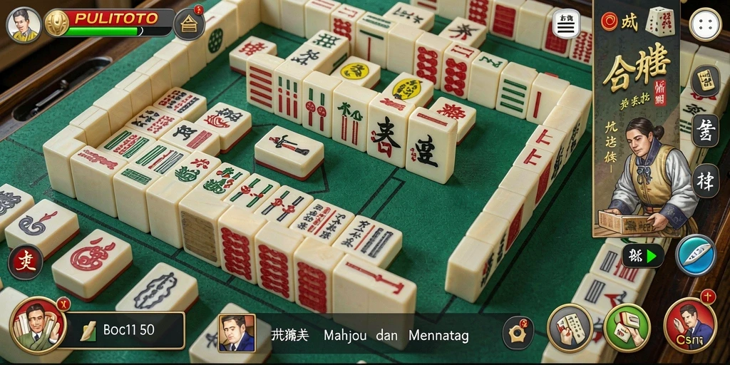 Tampilan permainan Mahjong yang seru dan menantang di PULITOTO.
