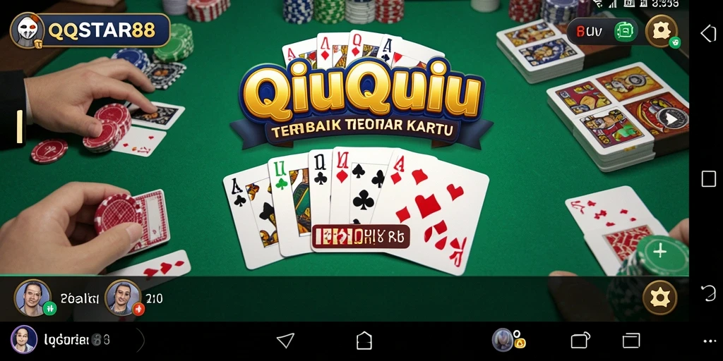 Tampilan utama gameplay QiuQiu yang seru dan menarik.