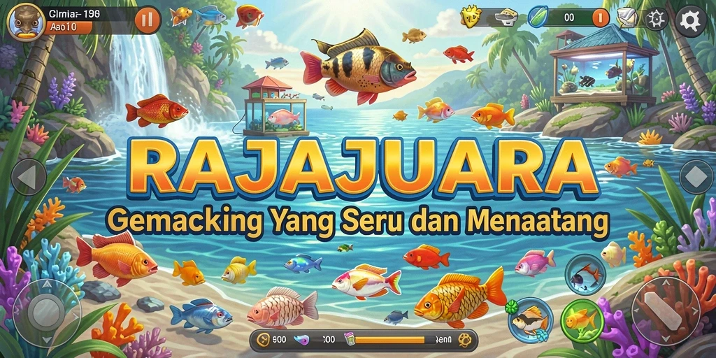 Tampilan gameplay RAJAJUARA dengan pengalaman memancing menakjubkan.