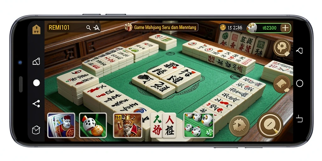 Tampilan luar biasa dari gameplay Mahjong yang seru di REMI101.