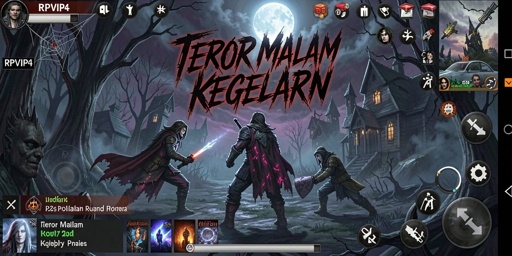 Screenshot RPVIP4 menampilkan suasana mencekam gameplay horor.
