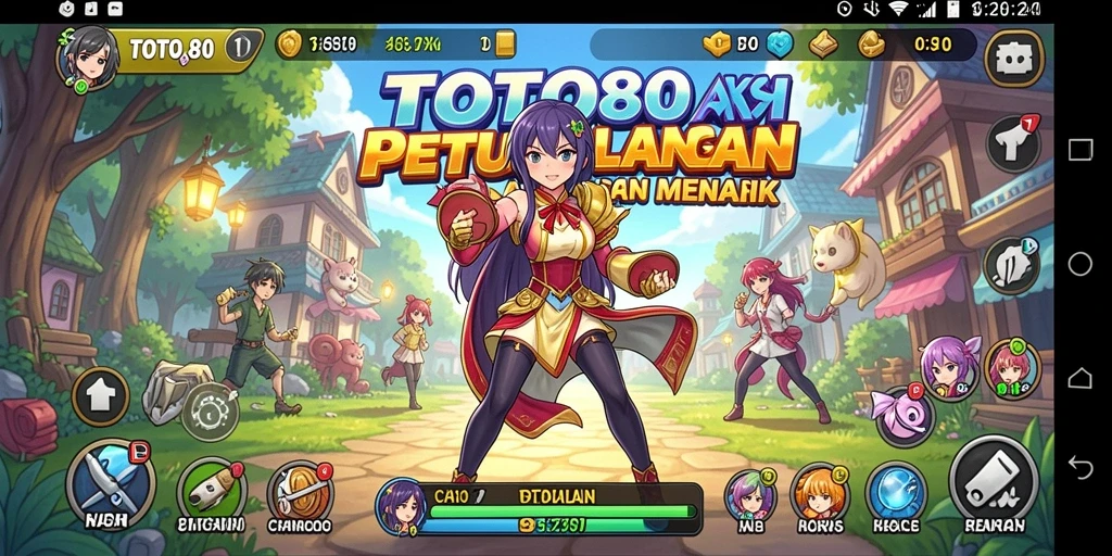 Screenshot gameplay menampilkan karakter Anime yang beraksi.