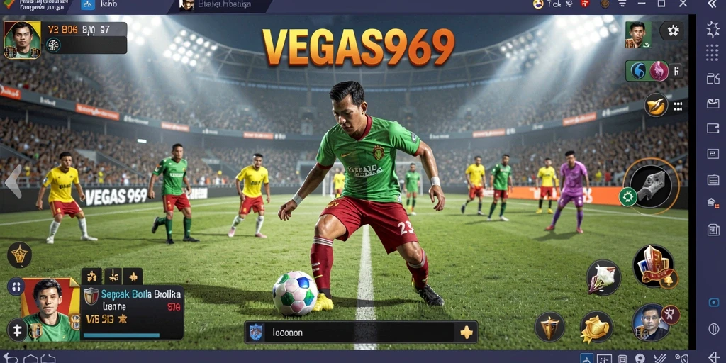 Tampilan gameplay VEGAS969 yang menegangkan dan realistis dalam pertandingan sepak bola.