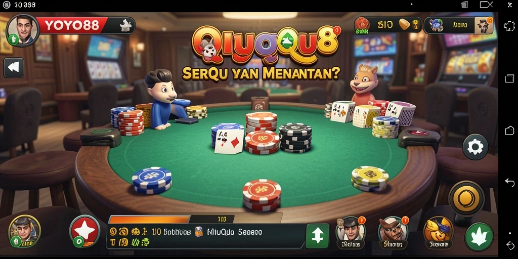 Tampilan gameplay seru dalam YOYO88 QiuQiu.
